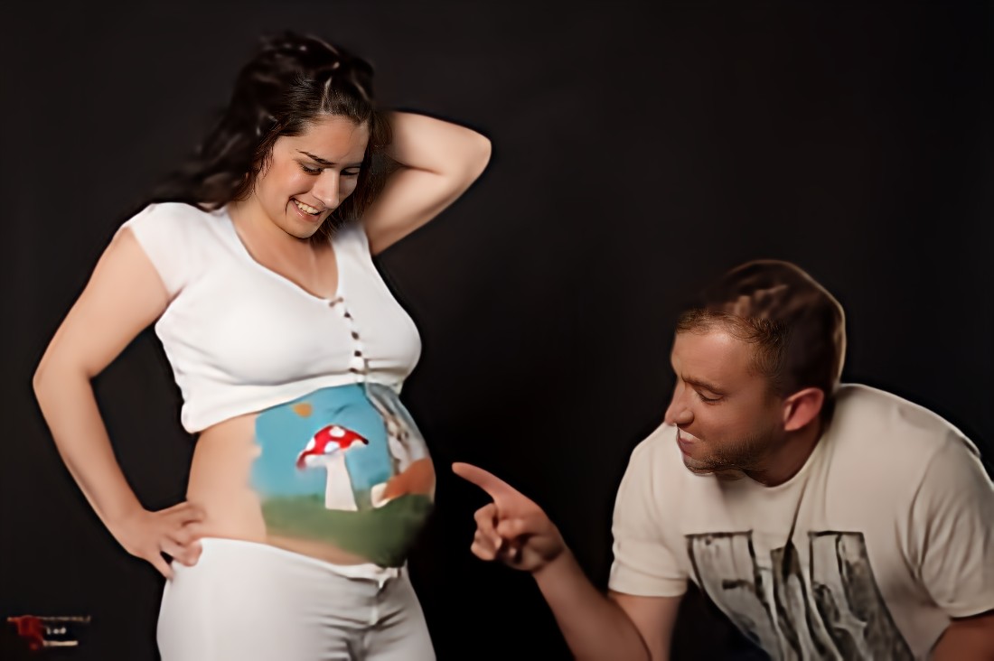 Belly painting femme enceinte